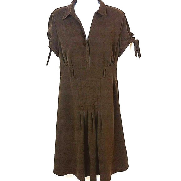 Chadwicks Brown Dress Womens Size 12 Retro Style - Picture 8 of 8